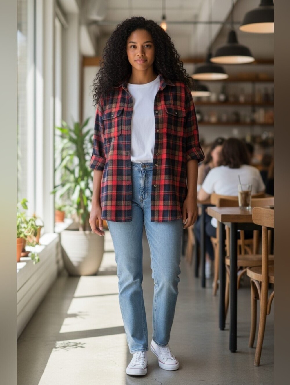 Trucker style shirt wool